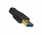 Preview: DINIC USB 3.0 cable A male to micro B male, 3P AWG 28/1P AWG 24, gold-plated contacts, lenght 1.00m, black, DINIC box