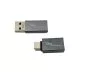 Preview: Set, 1x spina USB C a presa A + 1x presa C a spina A, 2x adattatore USB, alluminio, grigio spazio, scatola DINIC