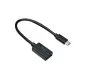 Preview: Adattatore USB-C da tipo C a presa 3,0 A, compatibile con OTG, nero, 0,20 m, DINIC Box