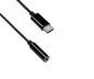 Preview: Адаптер USB-C към 3,5 мм аудио (цифров), бял, с чипсет, черен, кутия DINIC