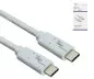 Preview: USB 3.2 cable type C-C plug, white, 1m, box supports 100W (20V/5A) charging, box (carton)