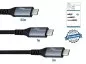 Preview: 3x kabel USB 3.2 HQ, vtič tipa C-C, 0,5 m + 1 m + 2 m, podpira polnjenje 100 W (20 V/5 A), škatla DINIC