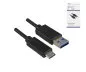 Preview: Cavo USB 3.1 tipo C - spina 3.0 A, 5Gbps, carica 3A, nero, 0,50 m, scatola DINIC