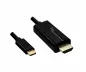 Preview: USB 3.1 Kabel Typ C Stecker auf HDMI, 4K2K@60Hz, HDCP, HDR, DP-ALT, schwarz, 2,00m, Polybag