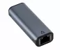 Preview: Adattatore spina USB C/presa LAN Gbit RJ45, 0,2 m, 10/100/1000 Mbps con rilevamento automatico, grigio spazio, scatola DINIC