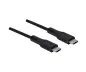 Preview: USB Typ C auf C Ladekabel, schwarz, Box, 1.5m 2x USB Typ C Stecker, 60W, 3A, DINIC Box