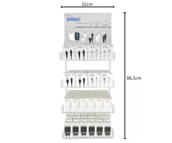 Display acrilic, adaptoare de încărcare rapidă USB pentru telefoane inteligente / tablete, cabluri de încărcare USBC/A și USBC/C