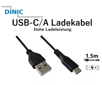 30x USBCL-CA-15SAK schwarz im DINIC Thekendisplay