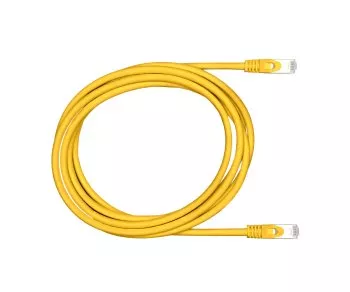 Premium Cat.7 Patchkabel, LSZH, 2x RJ45 Stecker, Kupfer, gelb, 0,30m