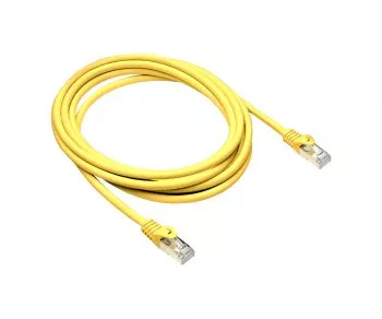 Premium Cat.7 Patchkabel, LSZH, 2x RJ45 Stecker, Kupfer, gelb, 0,30m