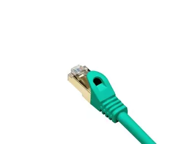 Premium Cat.7 Patchkabel, LSZH, 2x RJ45 Stecker, Kupfer, grün, 0,30m