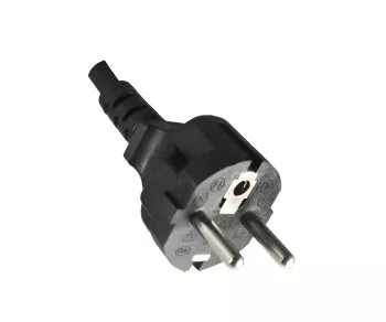 Power Cord CEE 7/7 to C19 90°, 1mm², VDE, black, length 1,80m