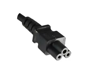 Netzkabel Europa CEE 7/7 auf C5, 0,75mm², VDE, schwarz, Länge 1,80m