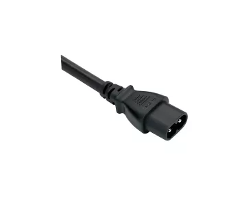 Netzkabel C8 auf C7 Verlängerung, 0,75mm², VDE, schwarz, Länge 2,00m