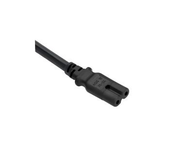Cavo di alimentazione da C8 a C7, 0,75 mm², VDE, nero, lunghezza 2,00 m