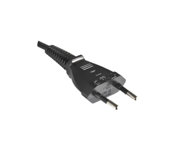 Netzkabel Eurostecker auf Eurobuchse, 0,75mm², Euro CEE 7/16, Verlängerung, schwarz, DINIC Box, Länge 0,20m