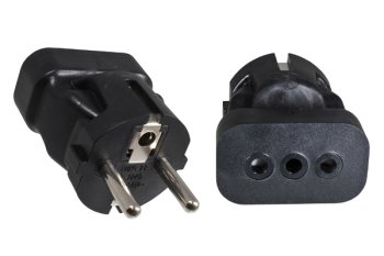 Power adapter Italy 3pin female to CEE 7/7 male, YP-2245