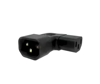 Netzadapter C13 auf C14 gewinkelt, YL-3212L IEC 60320-C13/14 seitwärts gewinkelt, links/rechts