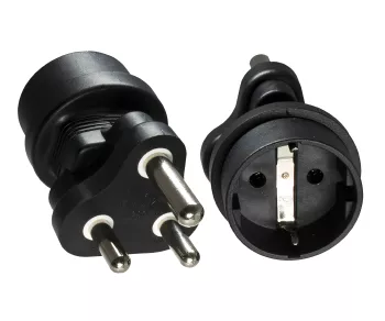 Adaptor de alimentare Africa de Sud/India CEE 7/3 priză CEE 7/3 la fișa ZAF cu 3 pini tip M, YL-8023