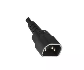 Cable de alimentación C13 a C14, prolongación, 1mm², multi homologaciones: VDE/UL/CCC/KTL/SAA/PSE, negro, longitud 5,00m