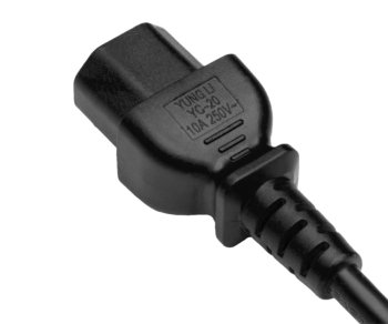 Kabel pro horké spotřebiče C14 na C15, 1mm², VDE, 2m IEC 60320-C14/C15, prodlužovací, černý