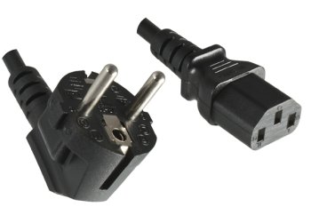 Power cord Europe CEE 7/7 90° to C13