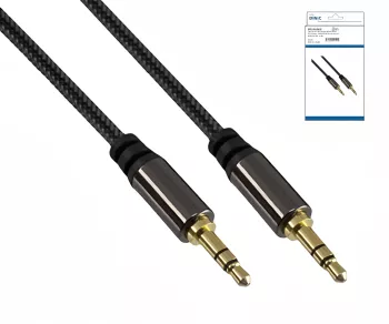 Premium Audiokabel 3,5mm Klinke St. auf St., 0,50m