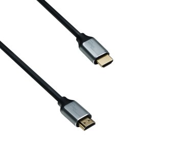 HDMI 2.1 kaabel, 2x pistik alumiiniumist korpus, 1m 48Gbps, 4K@120Hz, 8K@60Hz, 3D, HDR, DINIC Box