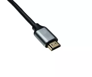 Kábel HDMI 2.1, 2x zástrčka, hliníkové puzdro, 1 m, 48 Gb/s, 4K@120Hz, 8K@60Hz, 3D, HDR, DINIC Box