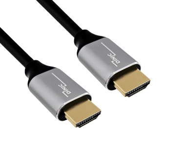 DINIC Câble Premium HDMI 2.1 - 8K@60Hz, 48 Gbps, boîtier aluminium, 3D, HDR, DINIC Polybag, 2m