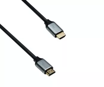 Câble HDMI 2.1, 2x mâle boîtier aluminium, 5m 48Gbps, 4K@120Hz, 8K@60Hz, 3D, HDR, DINIC Box