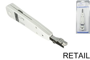 DINIC LSA lay-on tool 0.40 - 0.60mm with crimping, stripping and cutting device, DINIC blister with Euro hole