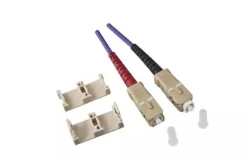 Száloptikai kábel OM4, 50µ, SC / SC csatlakozó, multimód, lila, duplex, LSZH, 50m