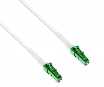 Anschlusskabel für Glasfaser-Router, LCA-LCA, Simplex, OS2, LC/APC 8° auf LC/APC 8°, LSZH, 3m, DINIC Box