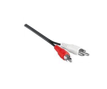 Kabel audio z wtyczką 3,5 mm na 2x wtyczkę RCA, czarny, woreczek foliowy DINIC, długość 1,00 m