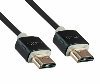 Super Slim HDMI 1.4 cable male to male, 1m DINIC Monaco Range, AWG 36, OD 3.6mm, black