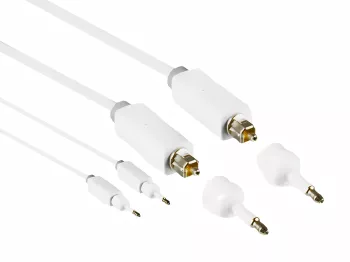 DINIC Toslink Kabel, 4mm Ø, weiß, 5m DINIC Monaco Range, HQ Stecker, weiß