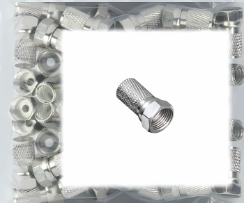 DINIC F-kontakt for kabel 7,3 mm, antall: 100 stk, DINIC polybag, lengde 20 mm