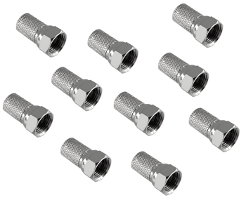 DINIC F-kontakt for kabel 7,3 mm, antall: 10 stk, DINIC polybag, lengde 20 mm