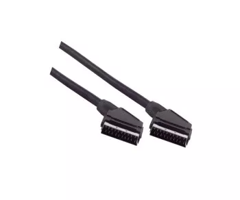 DINIC Scart cable 21 pin male/male, 1.5m type U, cable ø 7 mm, black, DINIC Box
