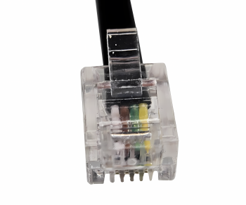 TAE Répartiteur 3x TAE N/F/F femelle sur RJ11/RJ45 mâle (6P4C), noir, DINIC Box avec trou européen, longueur 0,20m