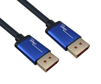 Premium DisplayPort 1.4 HQ cable, 32.4Gbps, 4K@120Hz, 8K@60Hz, 3D, HDR, DINIC box with Euro hole, 1m