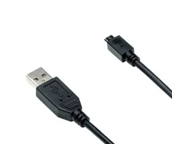 Micro USB-kabel A-kontakt till micro B-kontakt, svart, 1,00 m, DINIC polybag