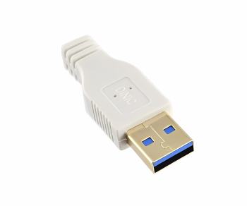 Kabel USB 3.0 od vtiča A do vtiča B, pozlačeni kontakti, bel, 2,00 m, plastična vrečka
