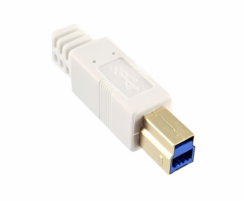 Kabel USB 3.0 od vtiča A do vtiča B, pozlačeni kontakti, bel, 2,00 m, plastična vrečka