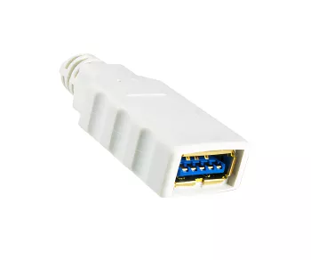 Prolunga USB 3.0, da spina A a presa A, contatti placcati in oro, bianco, 2,00 m, sacchetto