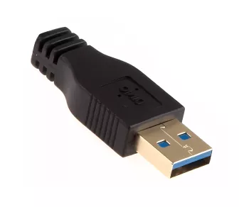 Cavo USB 3.0 da spina A a spina B, contatti placcati oro, nero, 3,00 m, confezione DINIC