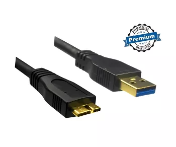 USB 3.0 Kabel A Stecker auf micro B 3.0 Stecker, vergoldete Kontakte, schwarz, 1,00m, DINIC Polybag