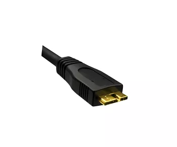 Kabel USB 3.0 zástrčka A na zástrčku micro B 3.0, pozlacené kontakty, černý, 5,00 m, polybag DINIC