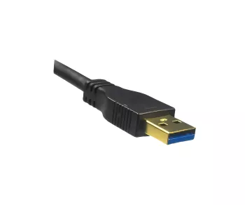 Kabel USB 3.0 zástrčka A na zástrčku micro B 3.0, pozlacené kontakty, černý, 5,00 m, polybag DINIC